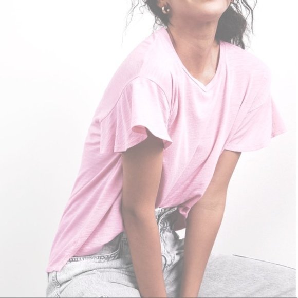 Anthropologie t.la Monika Flutter sleeve tee Size S - Picture 1 of 7